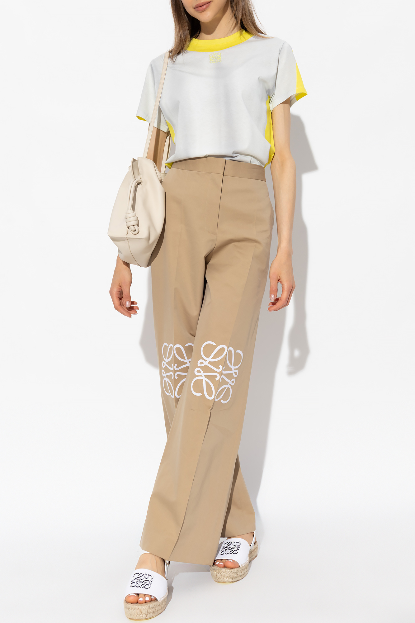 Regular fit T-shirt in cotton White/Yellow - LOEWE