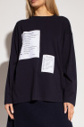 MM6 Maison Margiela Karl Lagerfeld embroidered-logo pleated-panel sweatshirt