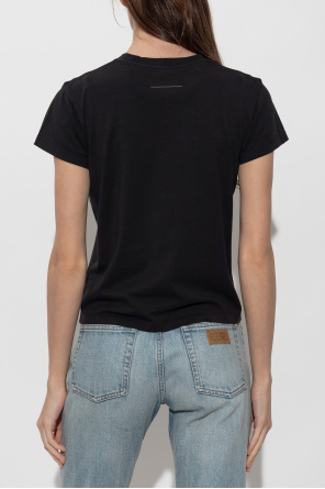 MM6 Maison Margiela T-shirt z naszywką  z logo