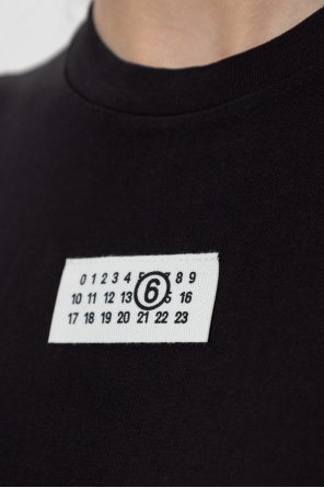 MM6 Maison Margiela T-shirt z naszywką  z logo