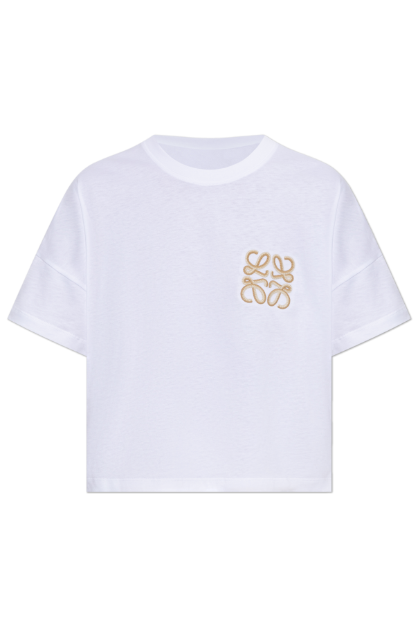 Oversize T-shirt with embroidered logo od Loewe