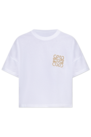 T-shirt typu `oversize` z wyszytym logo