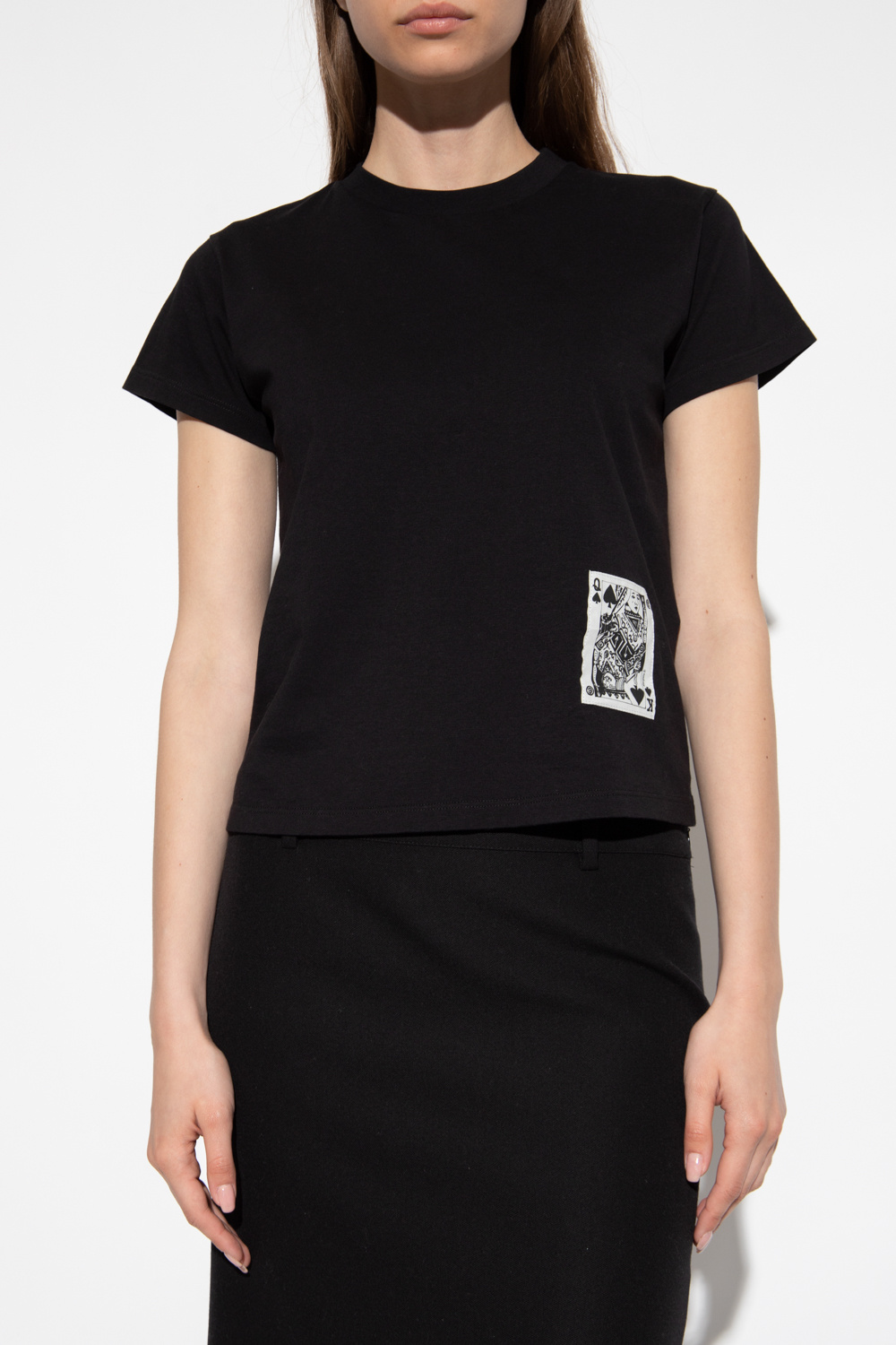 MM6 Maison Margiela two-tone midi shirt dress Schwarz