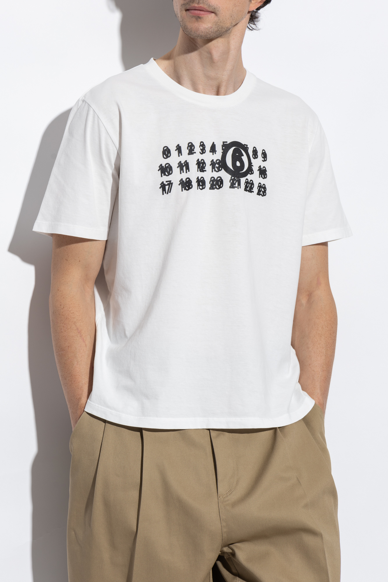 Roberto Cavalli Junior colour-block monogram-print T-shirt - White