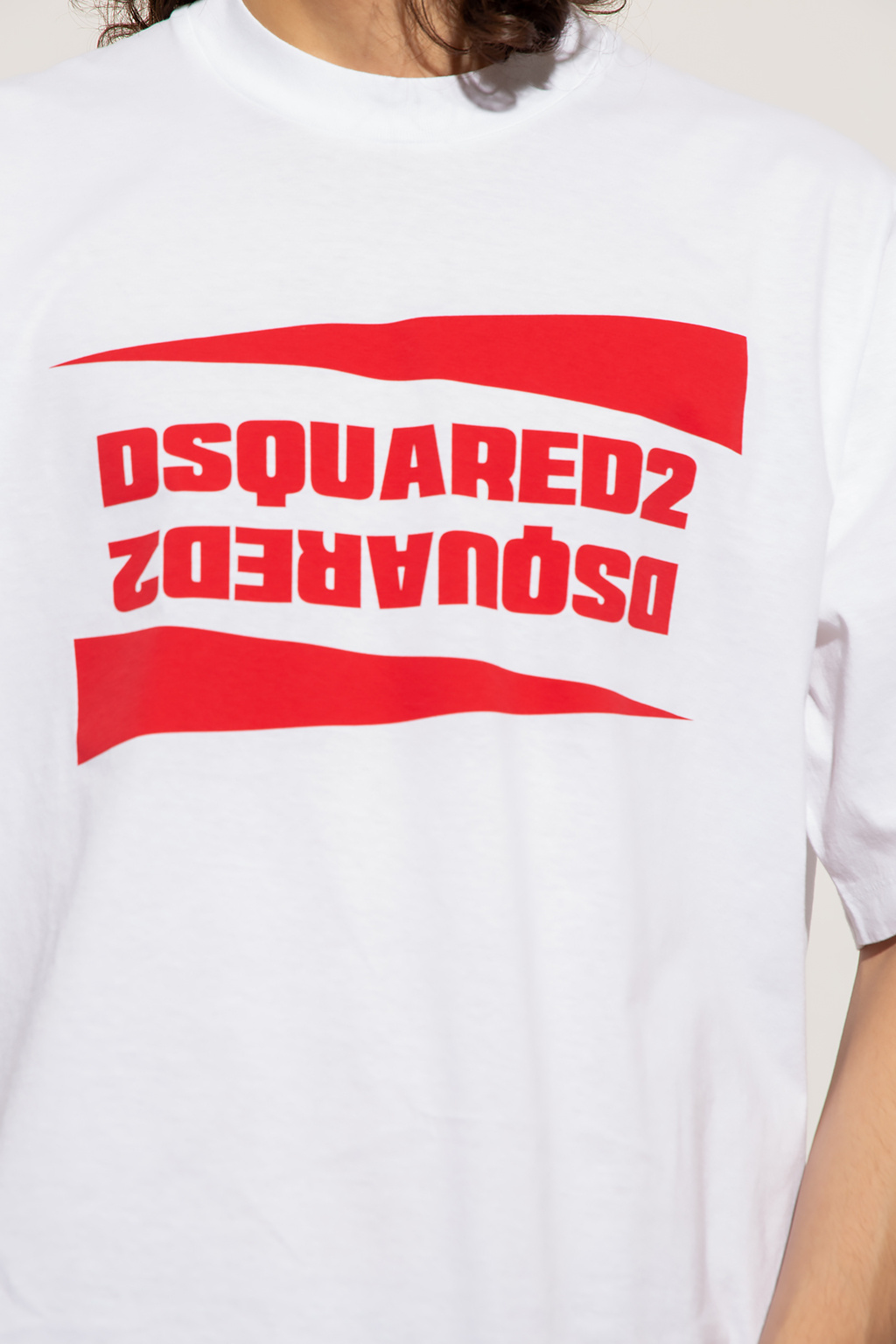 Dsquared2 T-shirt Kaki z logo