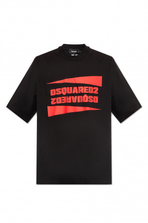 Dsquared2 logo-print tied-waist dress