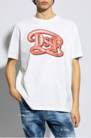 Dsquared2 T-Shirt mit Strass-Logo Blau