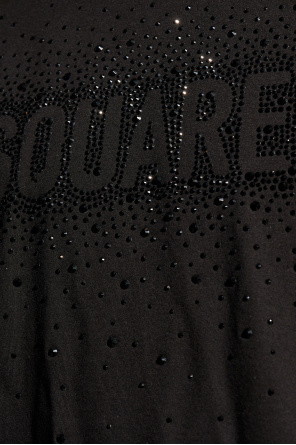 Dsquared2 T-shirt z kryształami