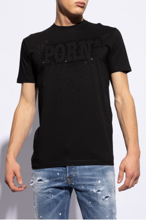 Dsquared2 T-shirt with sparkling crystals