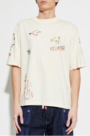 Dsquared2 T-shirt z aplikacjami