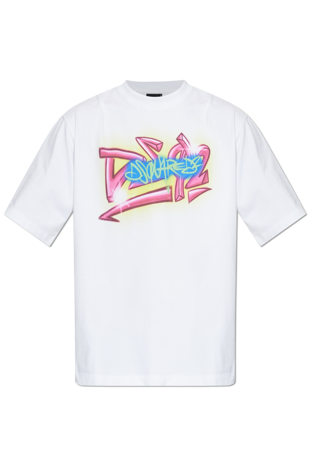 T-shirt with colorful print od Dsquared2