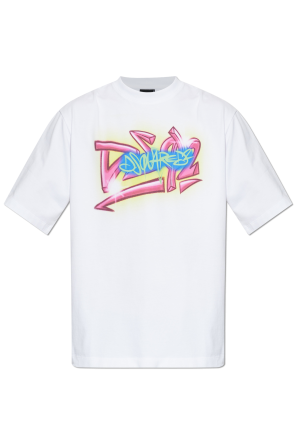 T-Shirt mit buntem Print