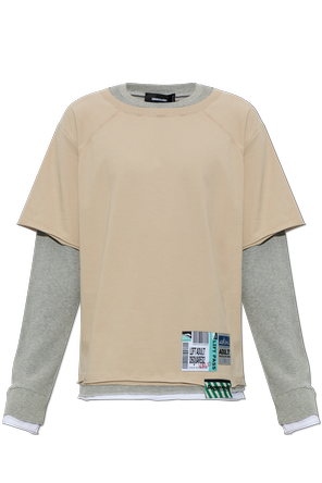 T-shirt de algodão com mangas compridas