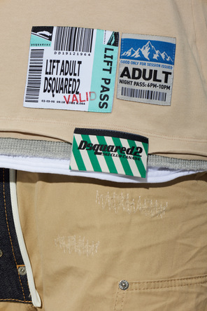 Dsquared2 T-shirt de algodão com mangas compridas