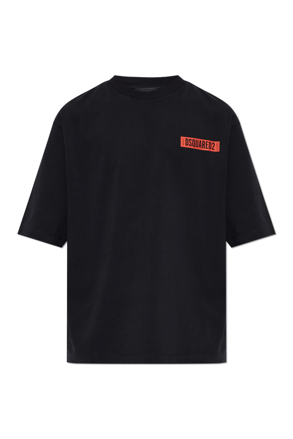 Dsquared2 Camiseta de algodón con logotipo estampado