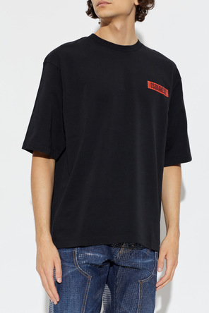 Dsquared2 Camiseta de algodón con logotipo estampado
