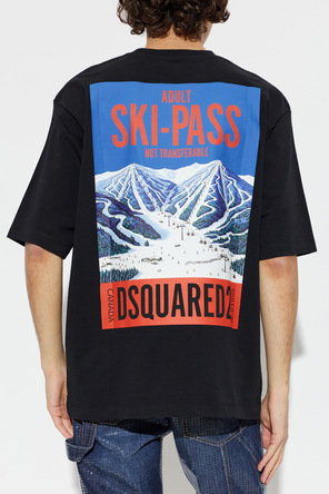 Dsquared2 Camiseta de algodón con logotipo estampado