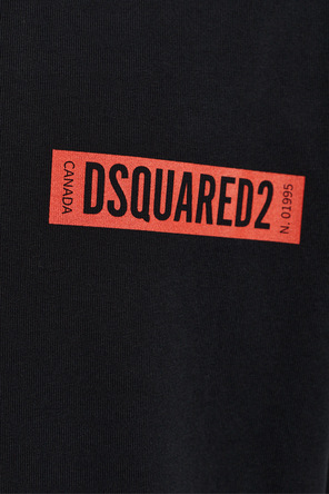 Dsquared2 Camiseta de algodón con logotipo estampado