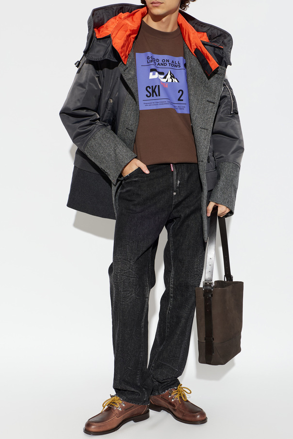 Dsquared2 Bawełniany t-shirt z nadrukiem