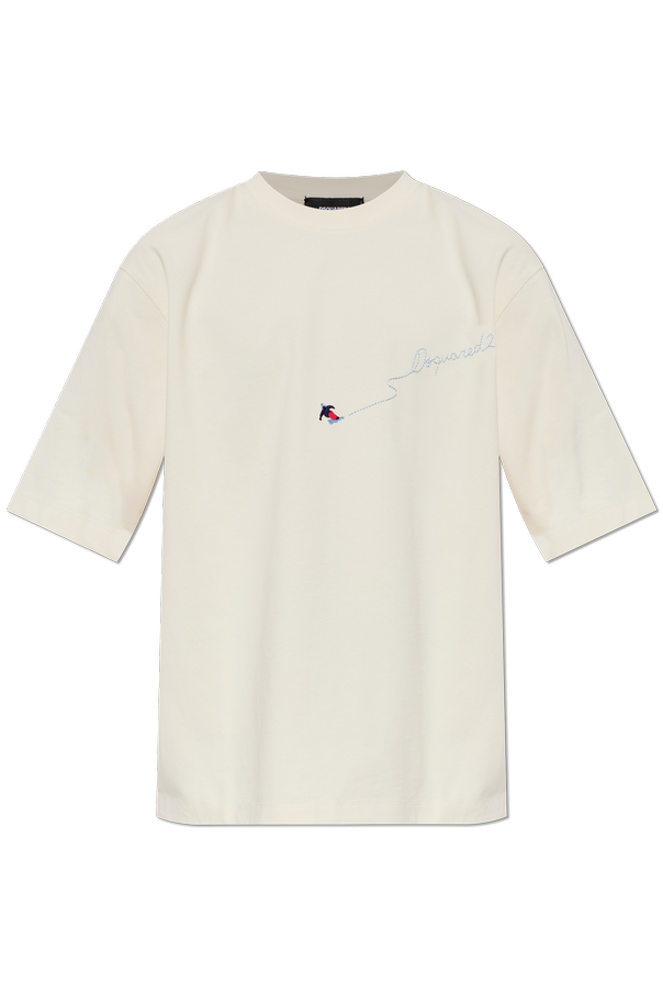 Cotton T-shirt with embroidered logo od Dsquared2