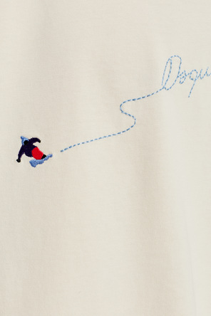 Dsquared2 Bawełniany t-shirt z wyszytym logo