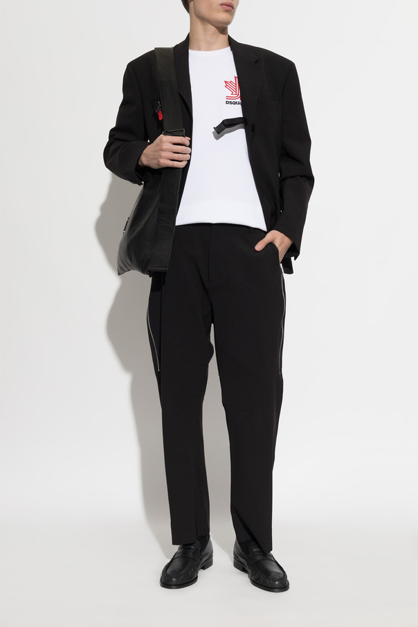 Dsquared2 Bawełniany t-shirt z nadrukowanym logo