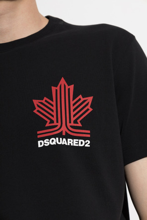 Dsquared2 Bawełniany t-shirt z nadrukowanym logo