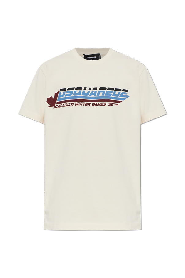 Cotton T-shirt with printed logo od Dsquared2