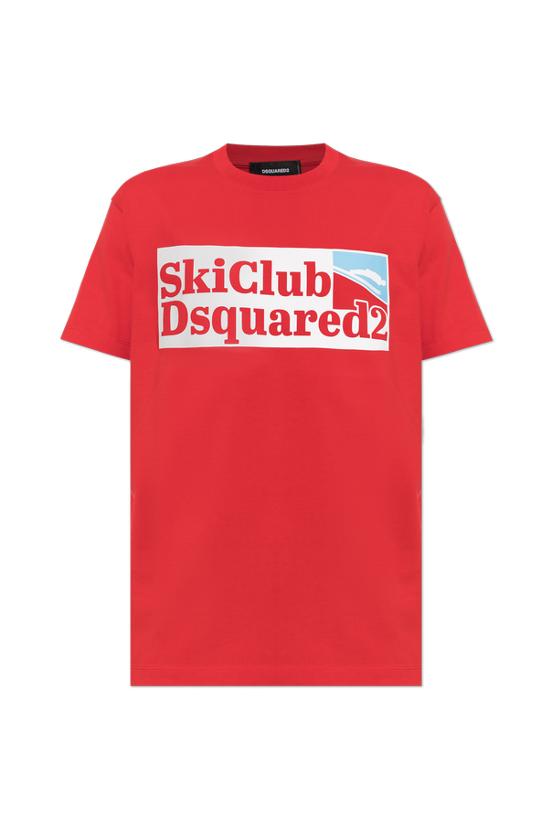 Dsquared2 Bawełniany t-shirt z nadrukiem