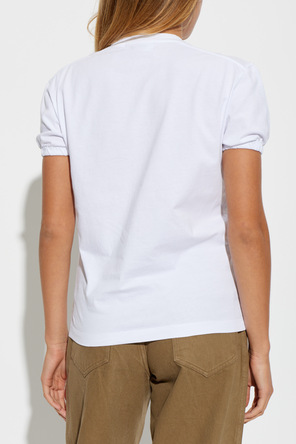Dsquared2 Bawełniany t-shirt z bufiastymi rękawami