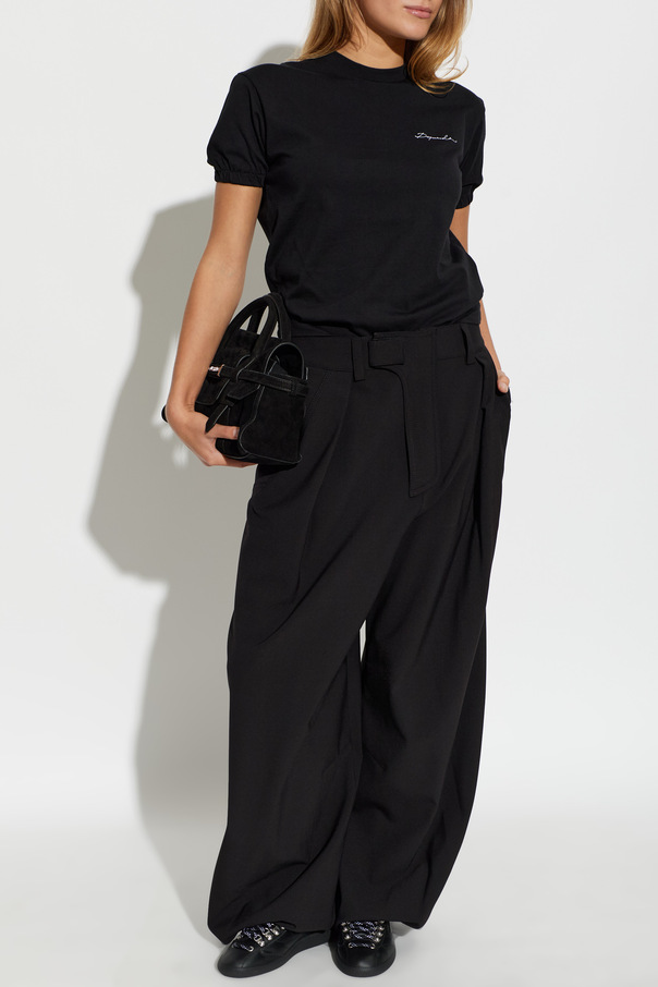 Dsquared2 Cotton T-shirt with puff sleeves