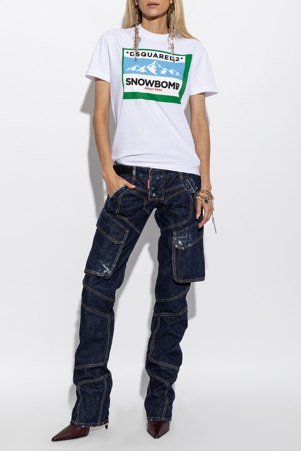 Dsquared2 Тениска с цветна щампа