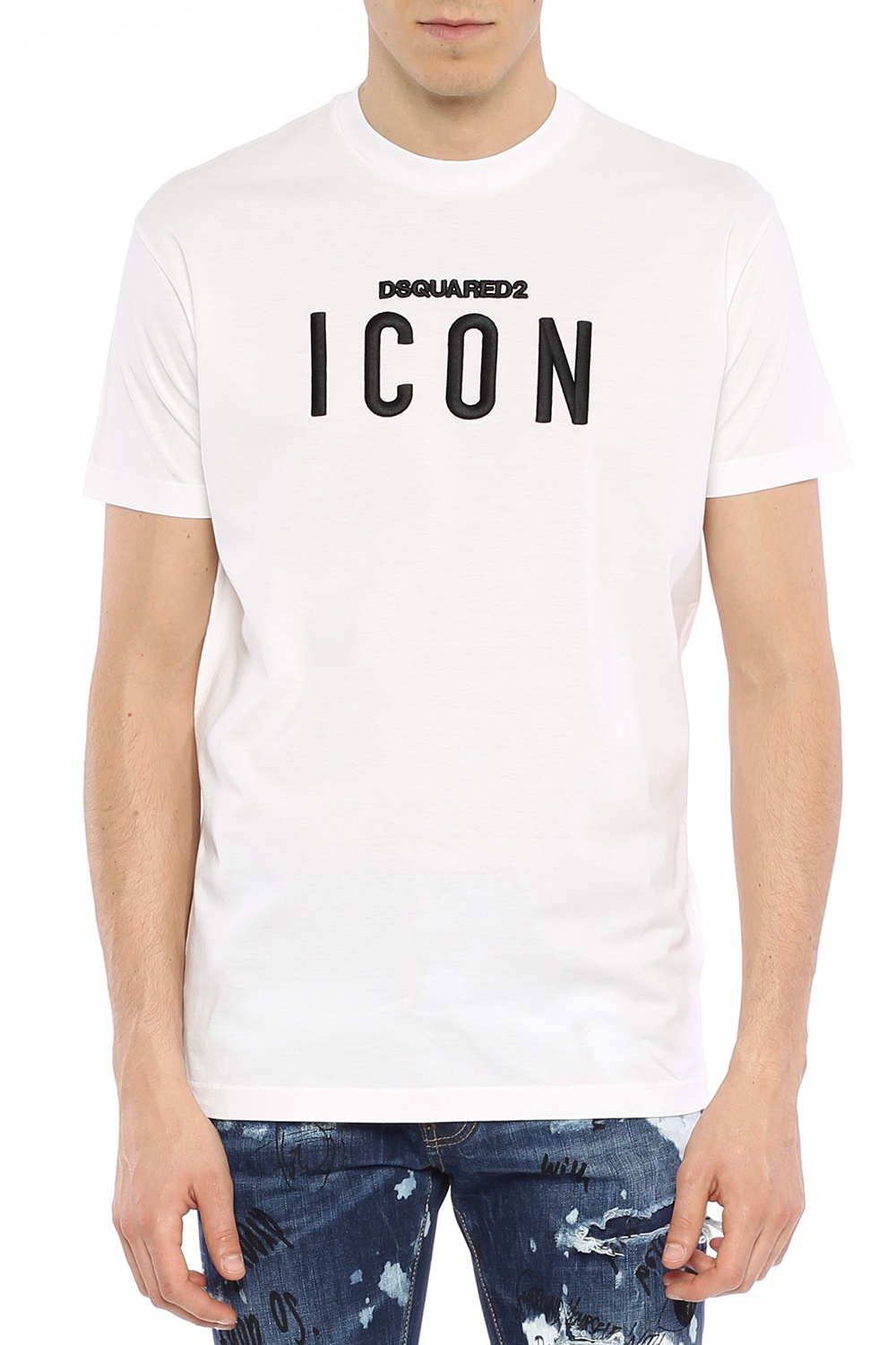 dsquared2 embroidered t shirt