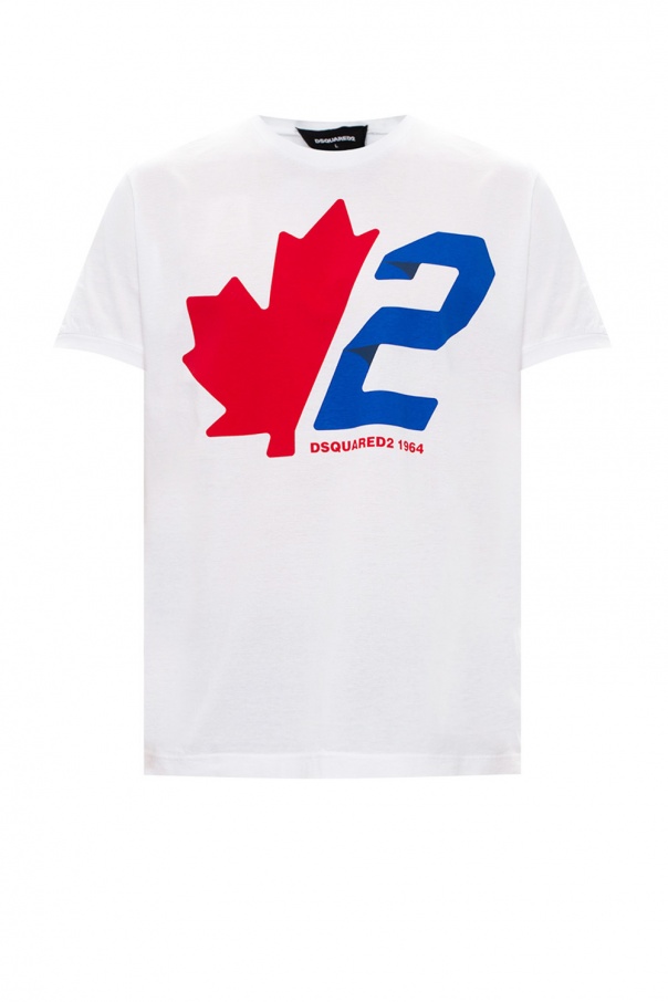 Dsquared2 logo-print cotton shirt - White