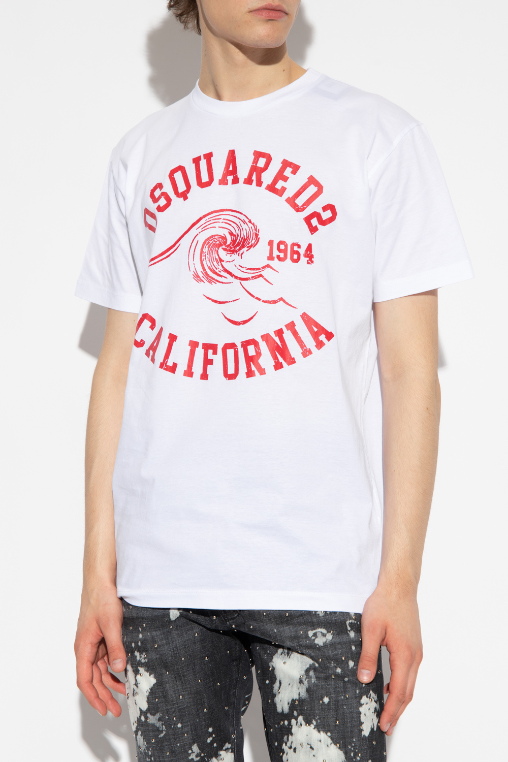Dsquared2 T-shirt cotton z nadrukiem