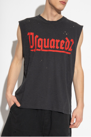 Dsquared2 mix-print asymmetric shirt