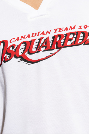 Dsquared2 T-shirt z dekoltem w serek