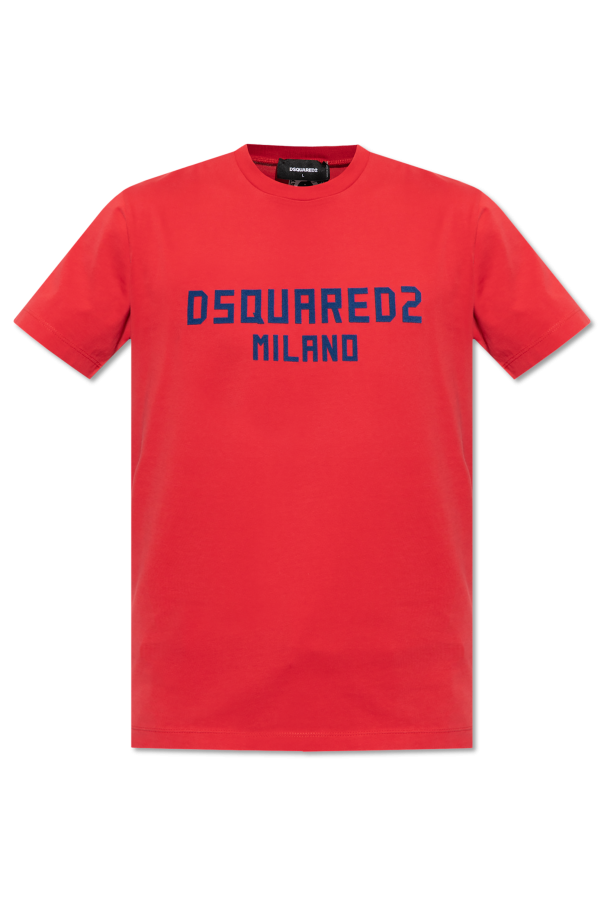 Dsquared2 T-shirt with logo and velvety finish