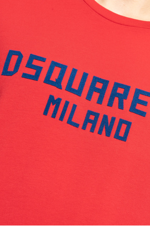 Dsquared2 T-shirt with logo and velvety finish