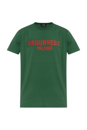T-shirt with logo and velvet finish