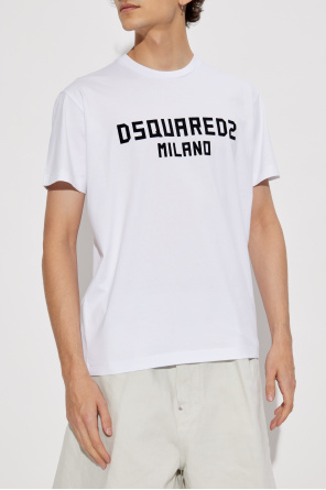 Dsquared2 T-shirt with velvet finish logo