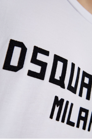 Dsquared2 T-shirt with velvet finish logo