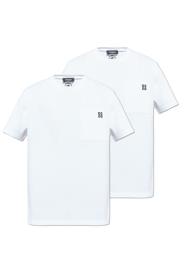 2-pack of T-shirts with logo od Dsquared2