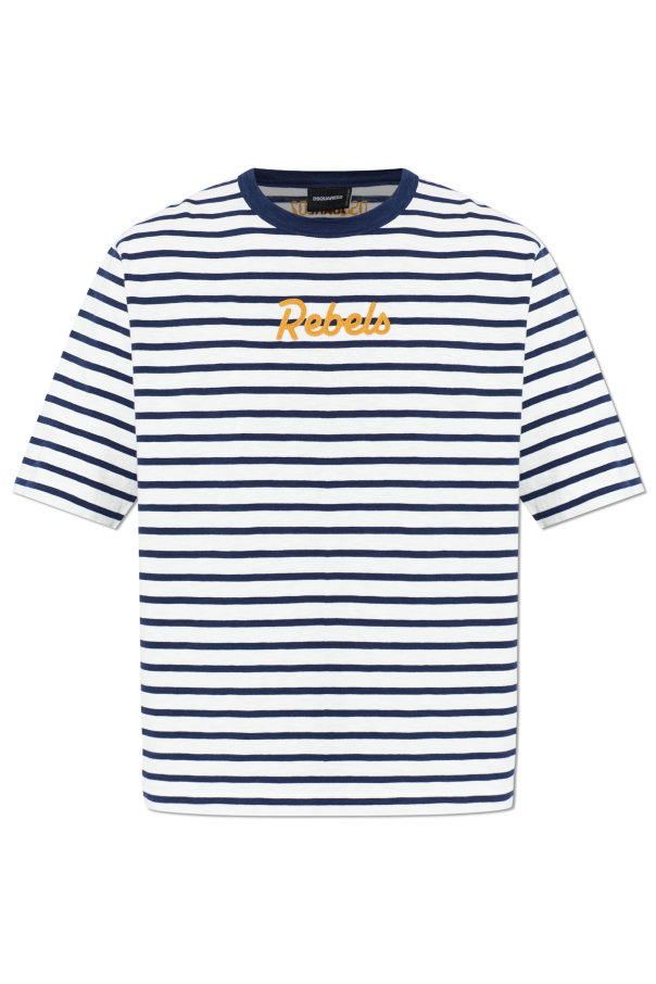 T-shirt with a striped pattern od Dsquared2