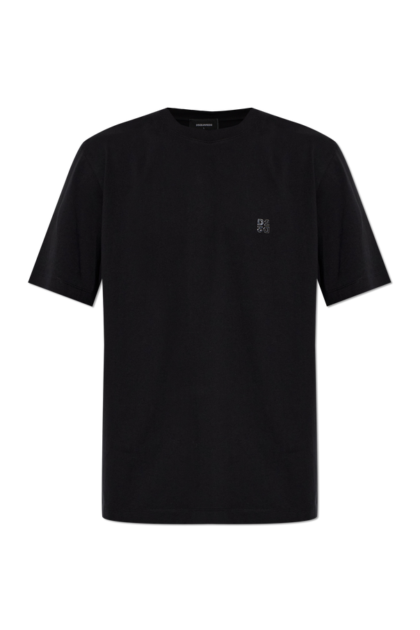 T-shirt with logo applique od Dsquared2