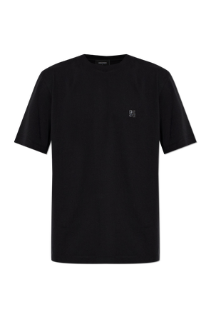 T-shirt with logo applique