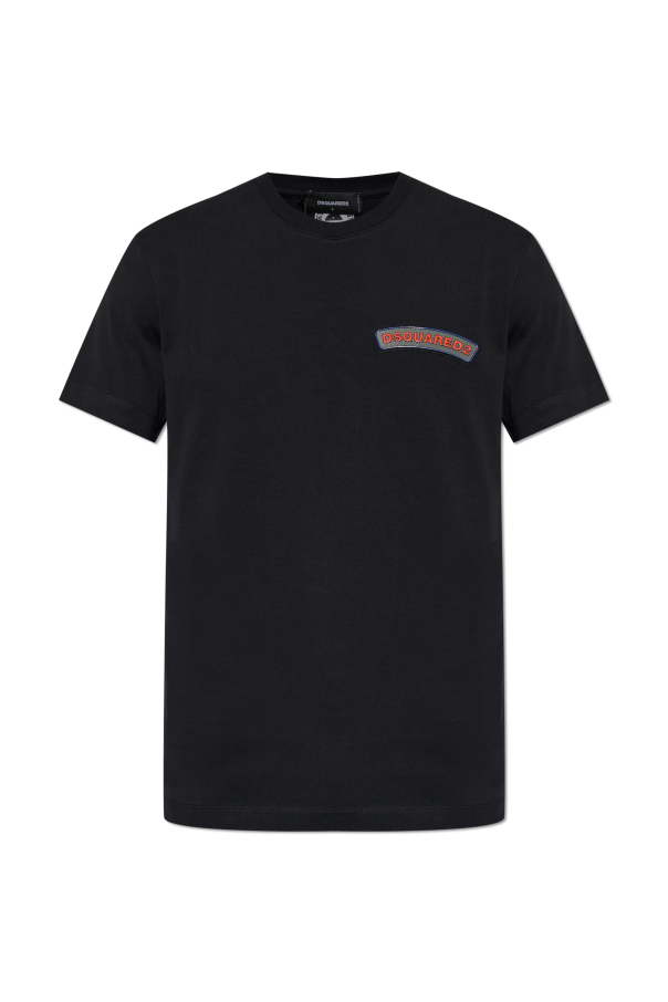 T-shirt with logo patch od Dsquared2