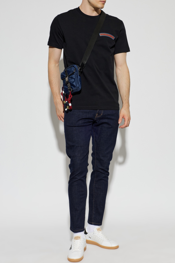 Dsquared2 T-shirt z naszywką z logo