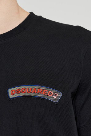 Dsquared2 T-shirt z naszywką z logo