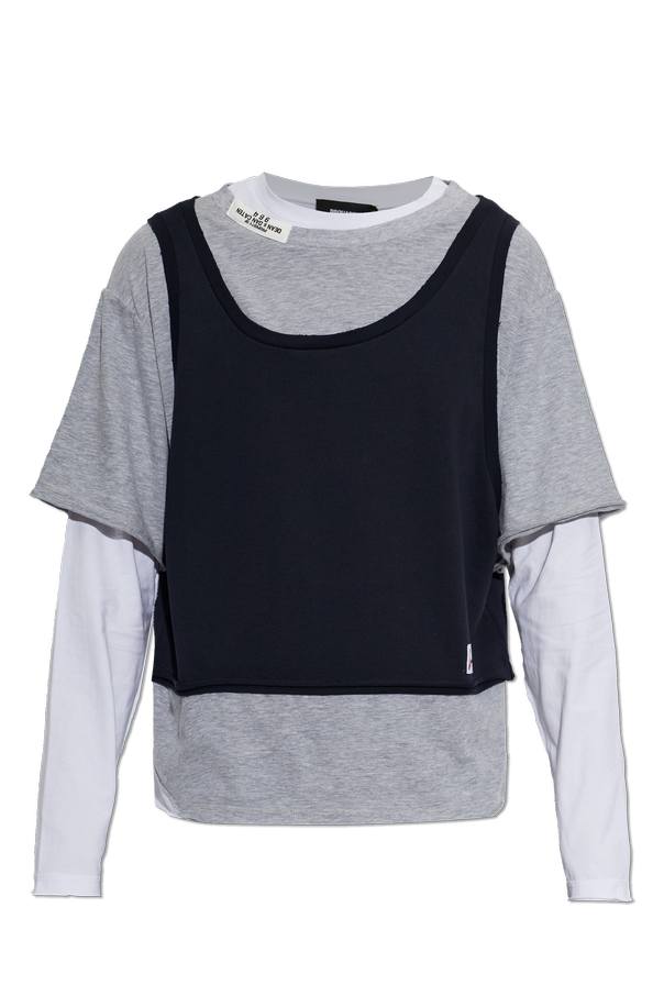 T-shirt made of combined materials od Dsquared2